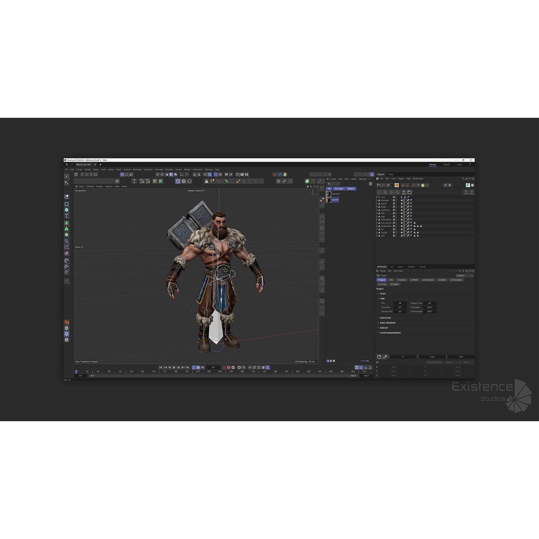 Stylized Warrior Pack 1 – Low-Poly Hero Fantasy Character 3D Model, FBX - View 19