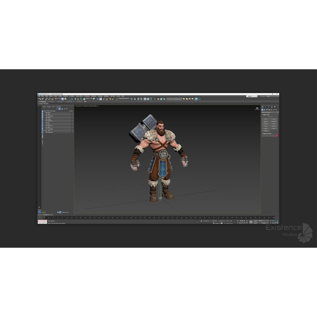 Stylized Warrior Pack 1 – Low-Poly Hero Fantasy Character 3D Model, FBX - View 22