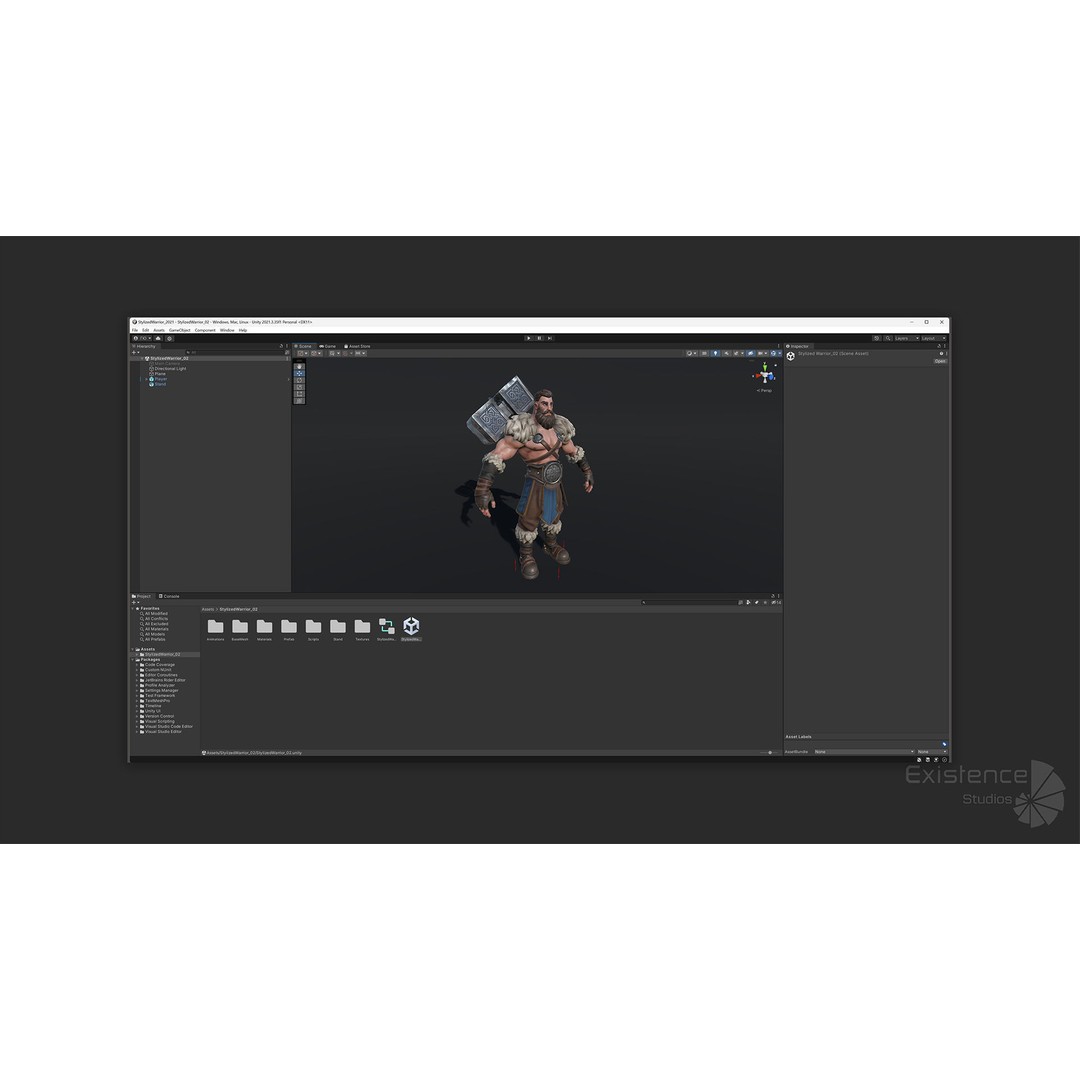 Stylized Warrior Pack 1 – Low-Poly Hero Fantasy Character 3D Model, FBX - View 29