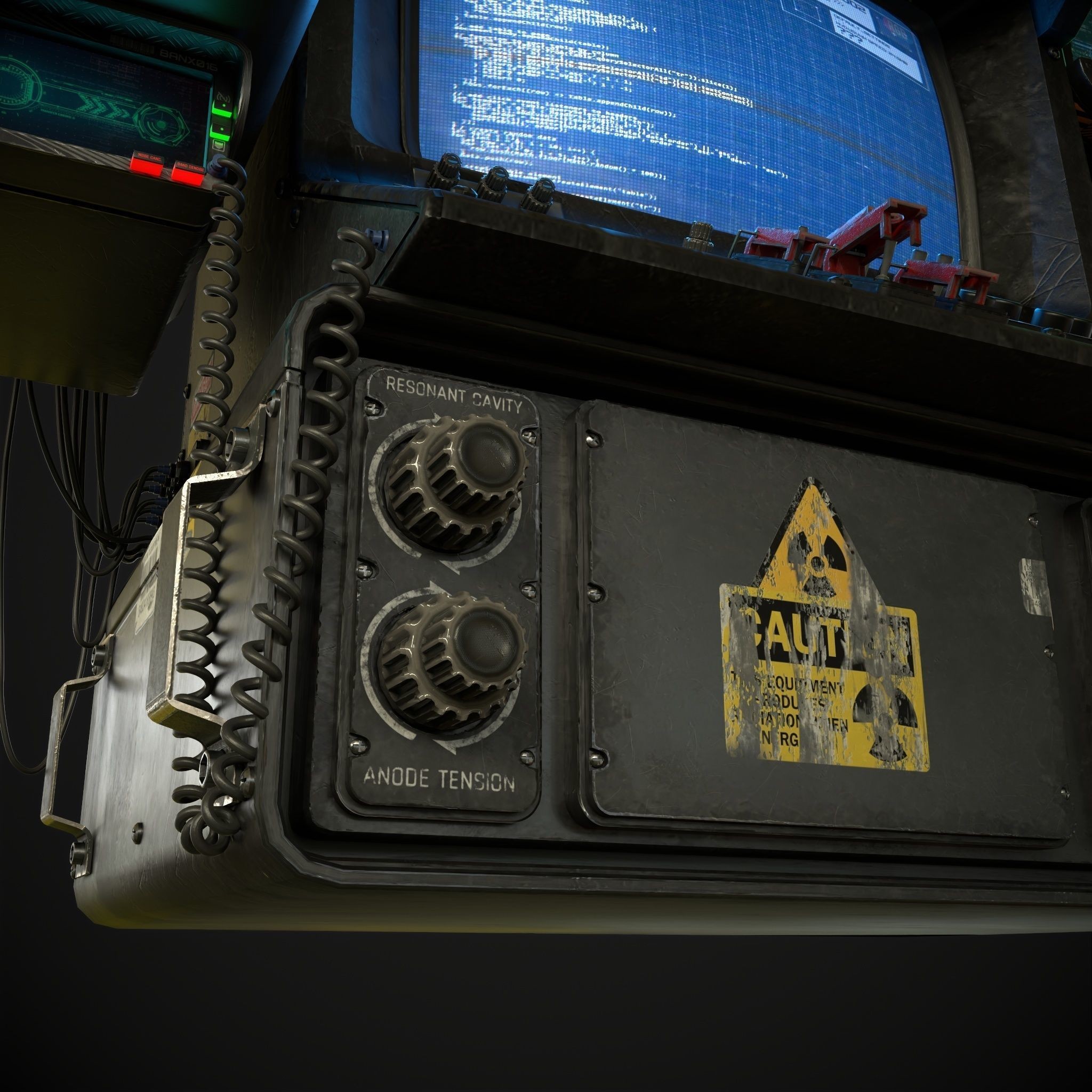 Radar CPU Computer - Low-Poly Game-Ready 3D Model - View 11