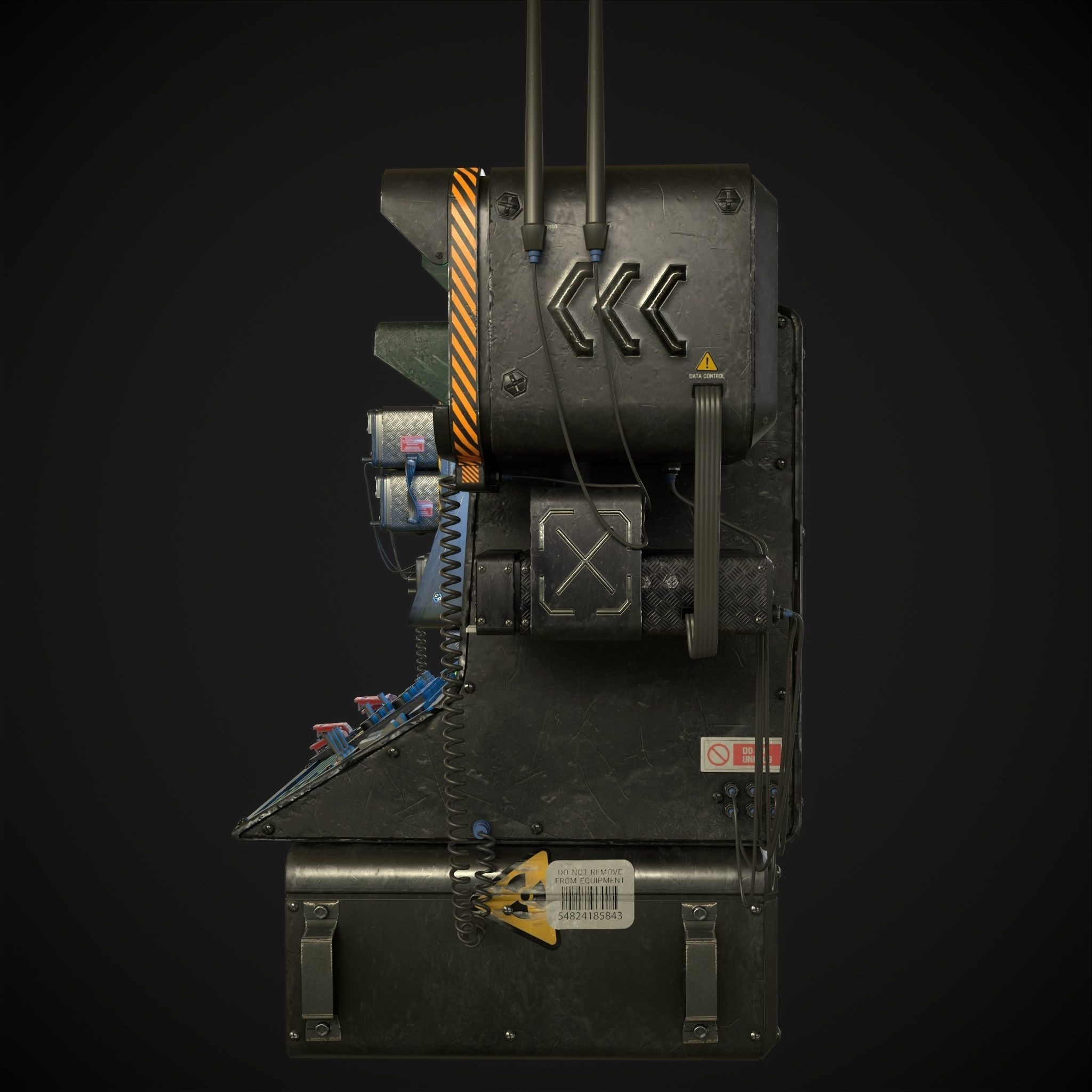 Radar CPU Computer - Low-Poly Game-Ready 3D Model - View 5