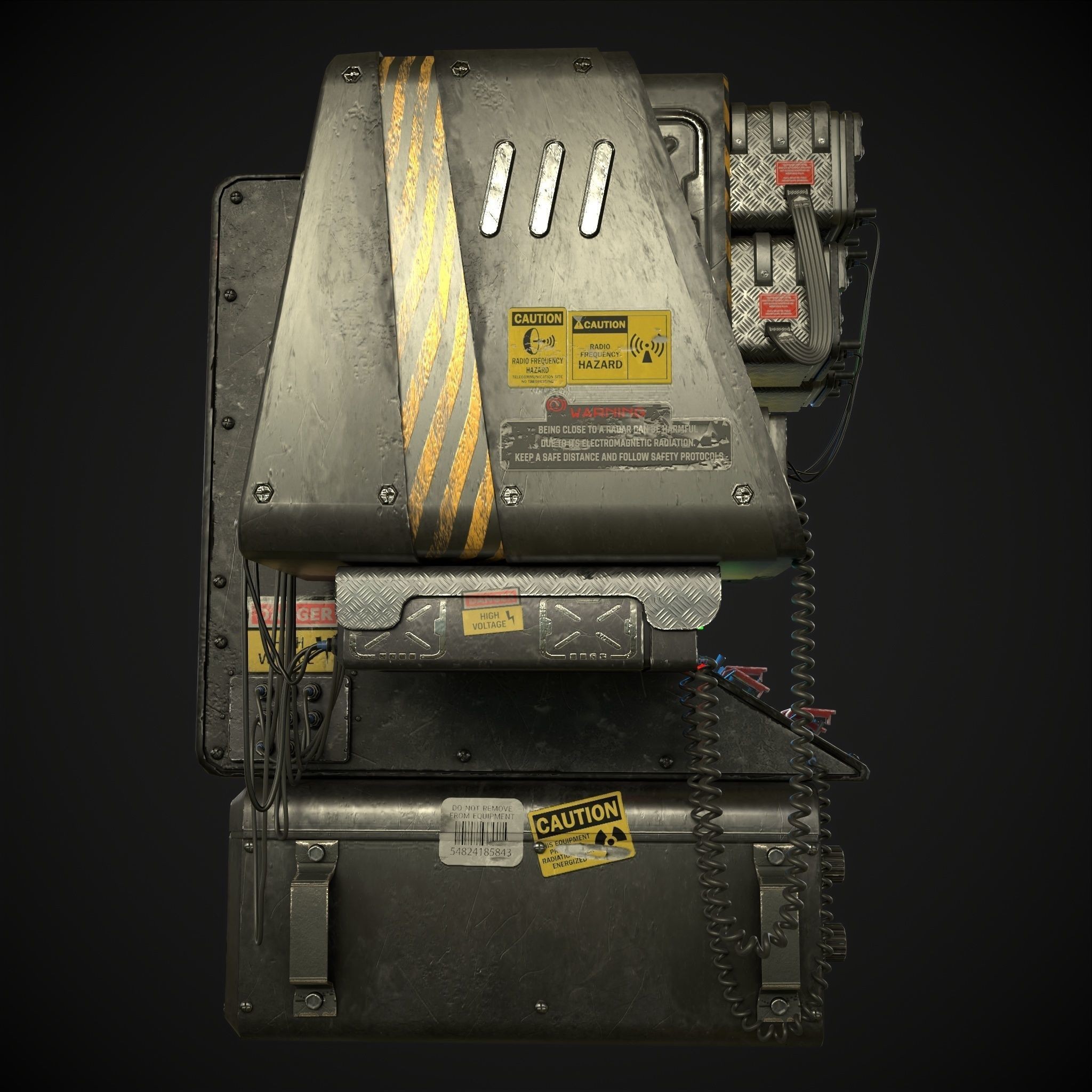 Radar CPU Computer - Low-Poly Game-Ready 3D Model - View 7