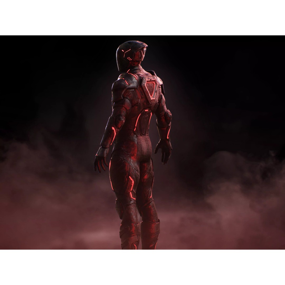 Tron Ares 3D Model – Low Poly Rigged Character with PBR Textures - View 10