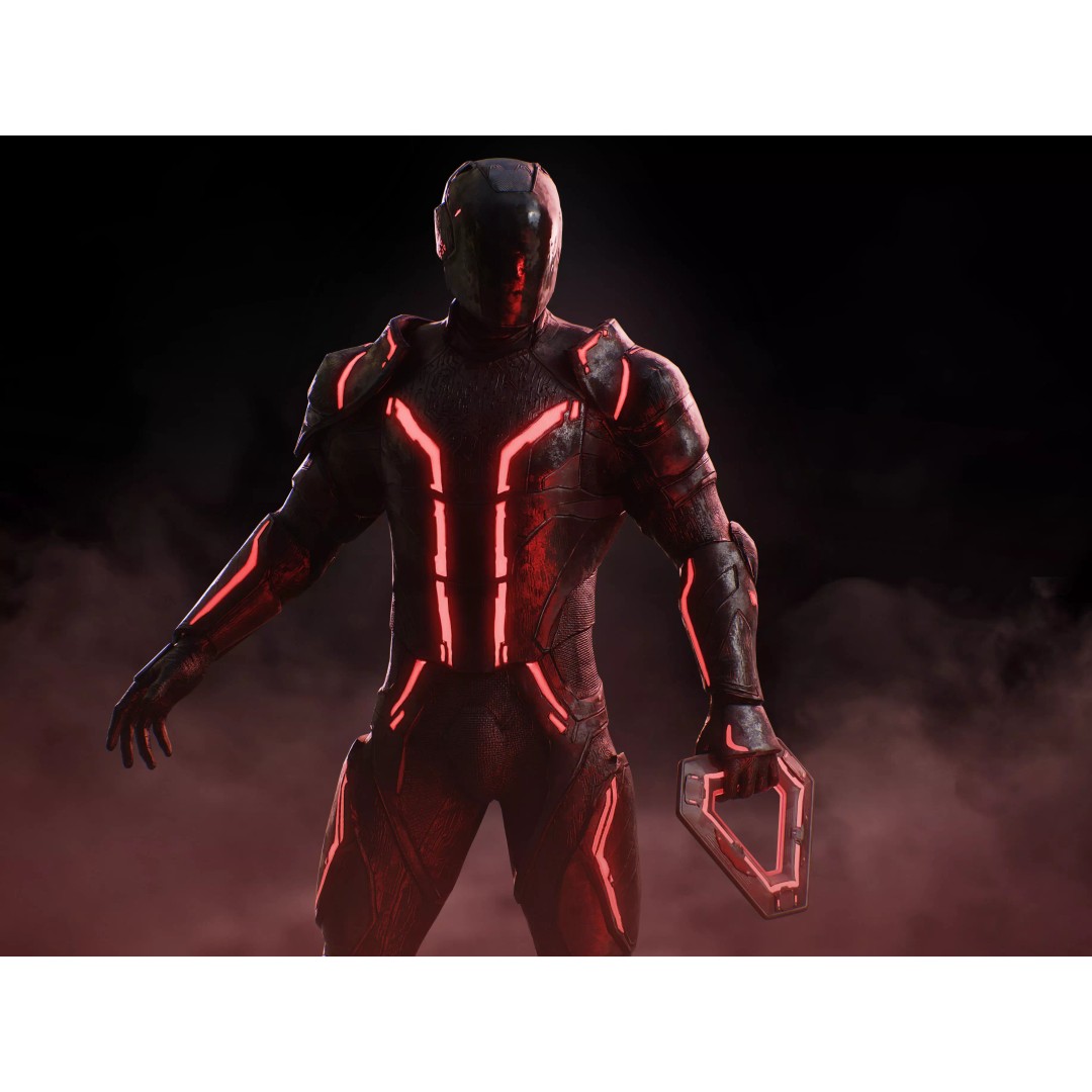 Tron Ares 3D Model – Low Poly Rigged Character with PBR Textures - View 11