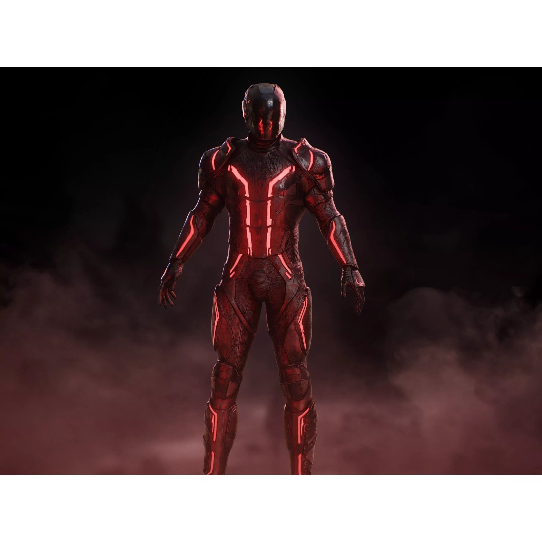 Tron Ares 3D Model – Low Poly Rigged Character with PBR Textures - View 3