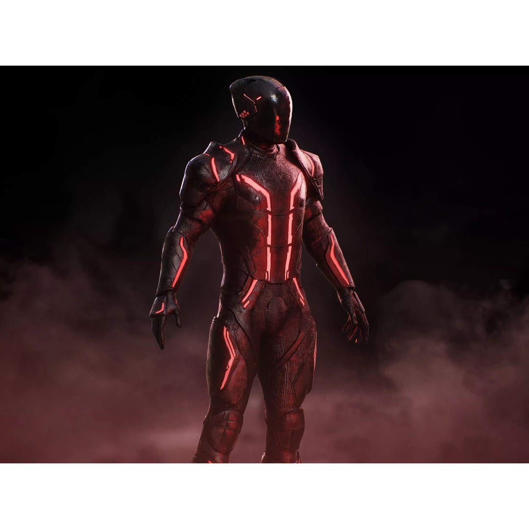 Tron Ares 3D Model – Low Poly Rigged Character with PBR Textures - View 5