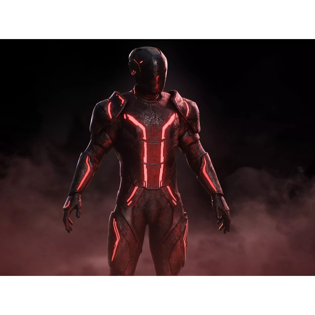 Tron Ares 3D Model – Low Poly Rigged Character with PBR Textures - View 8