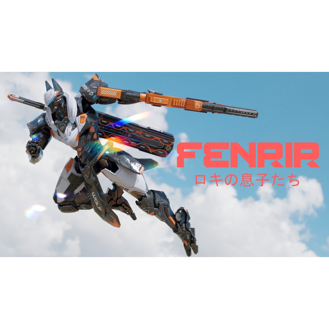 Fenrir 3D Model – Low Poly Cybernetic Character, Rigged, FBX - View 18