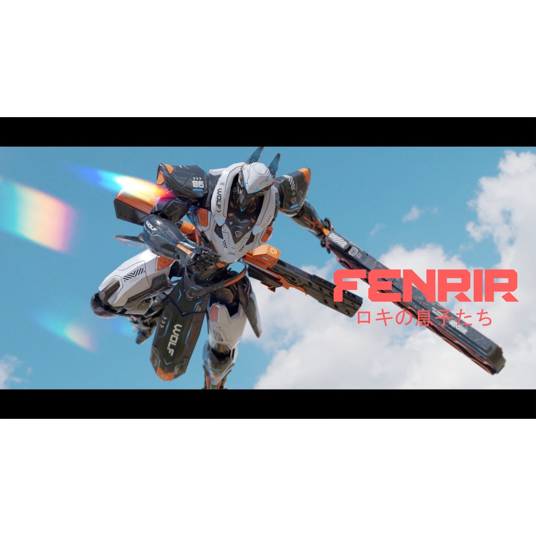 Fenrir 3D Model – Low Poly Cybernetic Character, Rigged, FBX - View 19
