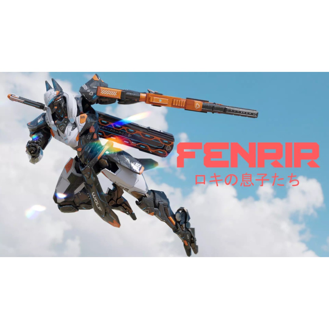 Fenrir 3D Model – Low Poly Cybernetic Character, Rigged, FBX - View 2
