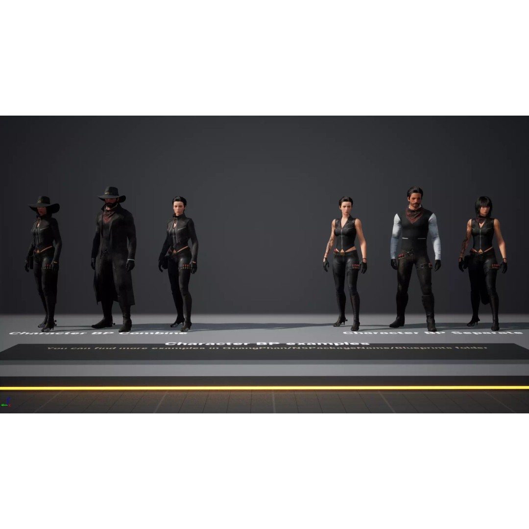 Gunslinger 3D Model – High Poly Fantasy Character, Rigged for Unreal Engine - View 14