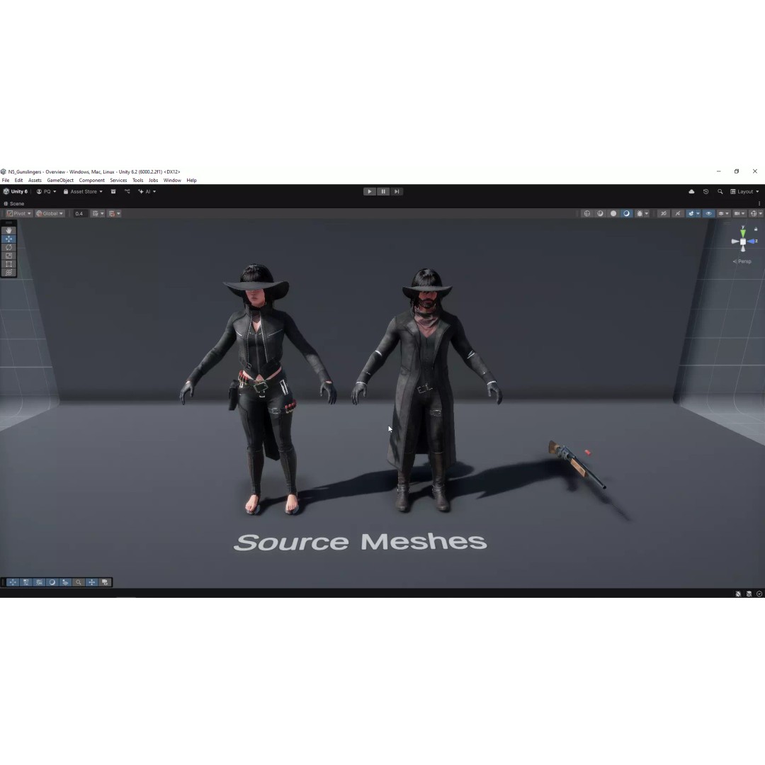 Gunslinger 3D Model – High Poly Fantasy Character, Rigged for Unreal Engine - View 19