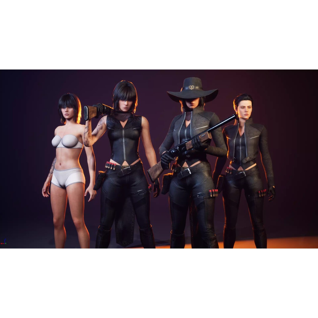 Gunslinger 3D Model – High Poly Fantasy Character, Rigged for Unreal Engine - View 3