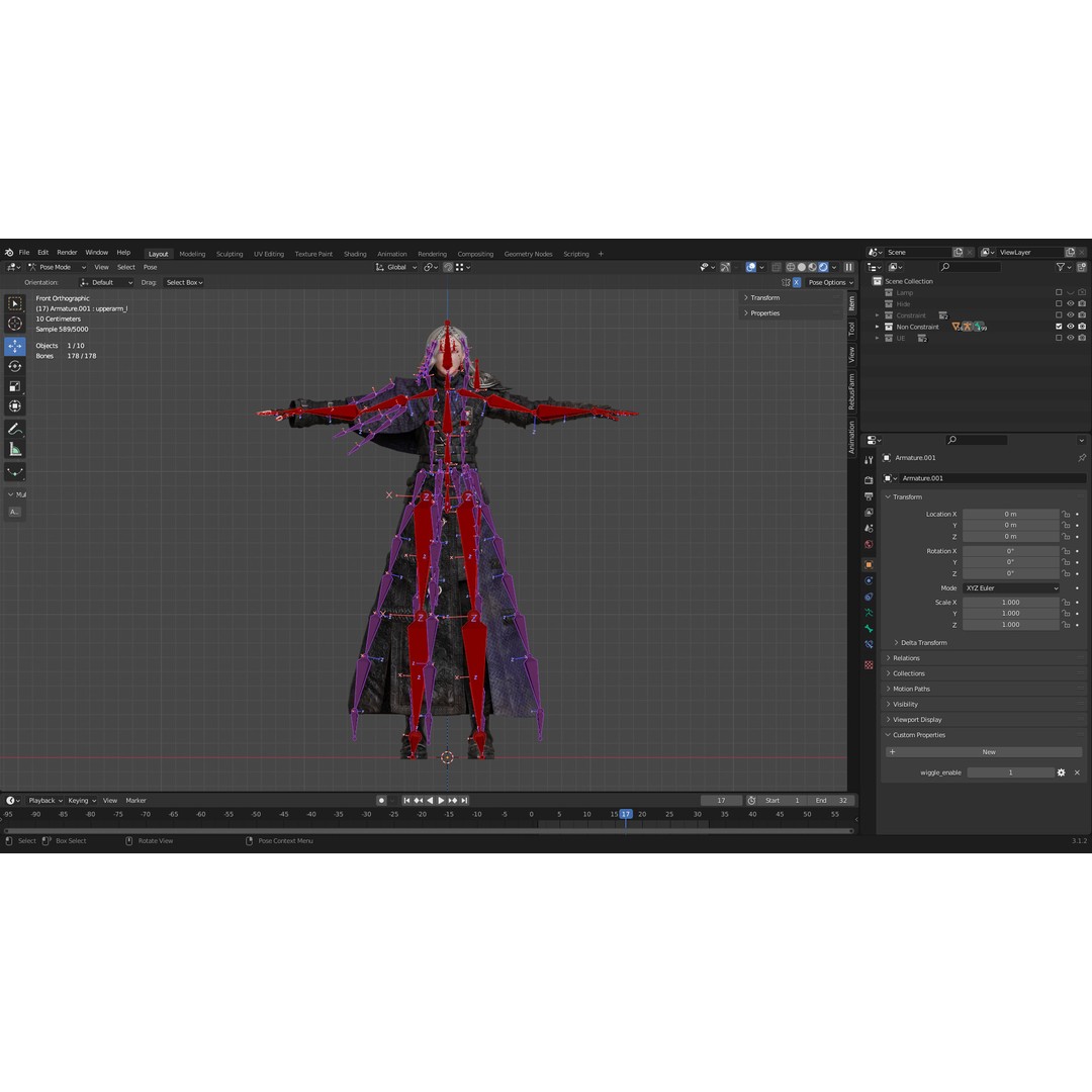 Nyx 3D Model – Rigged Fantasy Female Warrior, FBX, PBR - View 34
