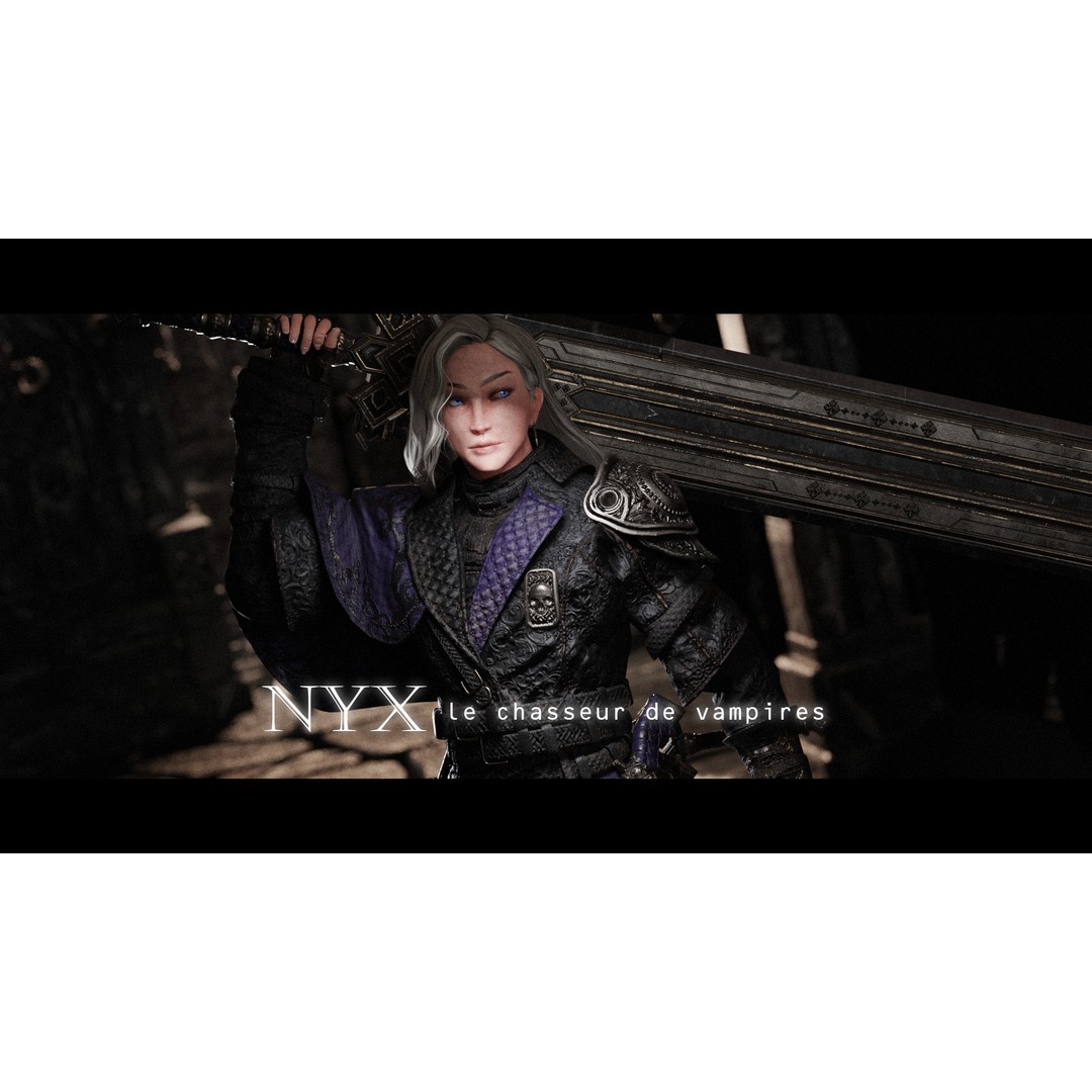 Nyx 3D Model – Rigged Fantasy Female Warrior, FBX, PBR - View 4