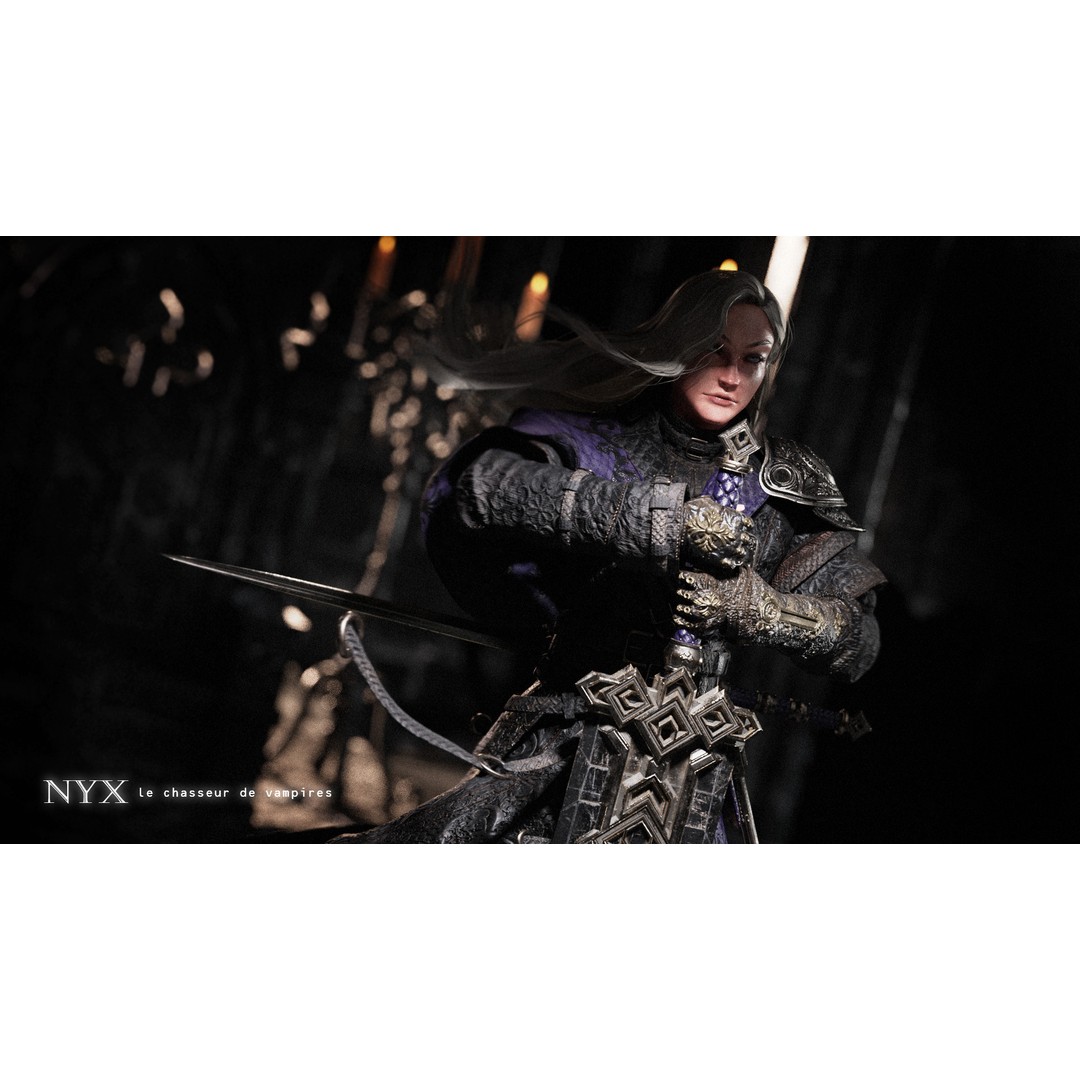 Nyx 3D Model – Rigged Fantasy Female Warrior, FBX, PBR - View 7