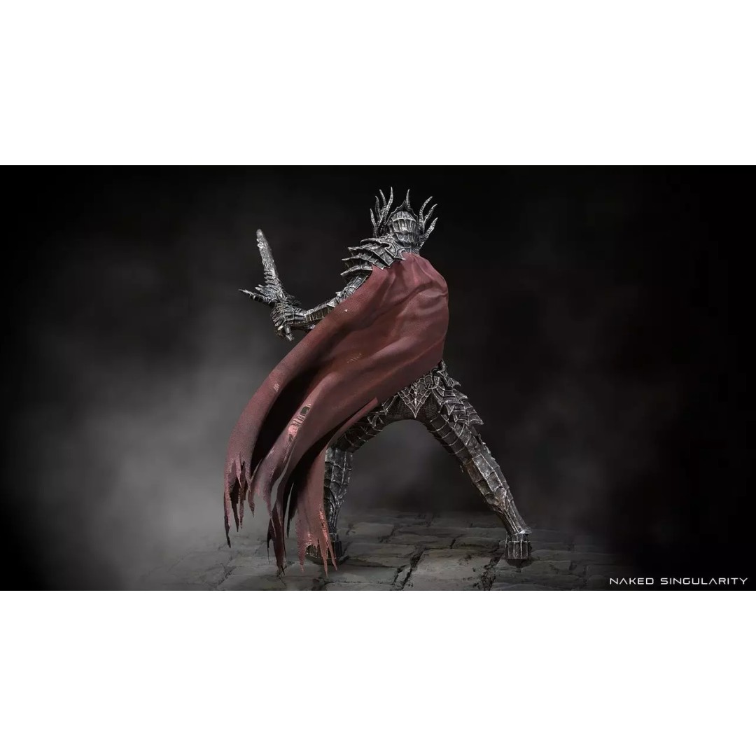 Dark Fantasy Dragon Knight 3D Model – Low Poly Game Asset, Rigged, FBX