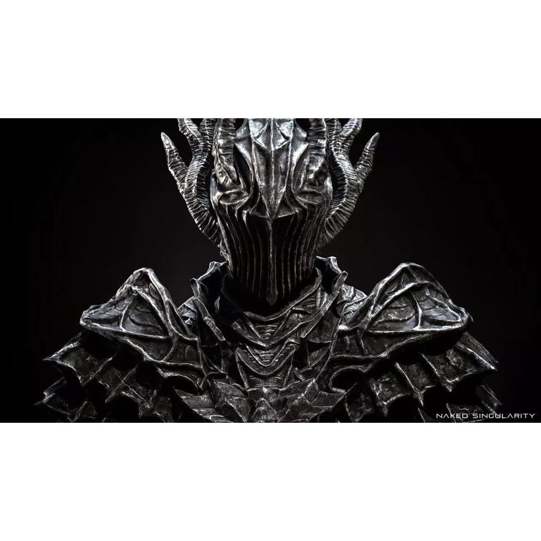 Dark Fantasy Dragon Knight 3D Model – Low Poly Game Asset, Rigged, FBX - View 11