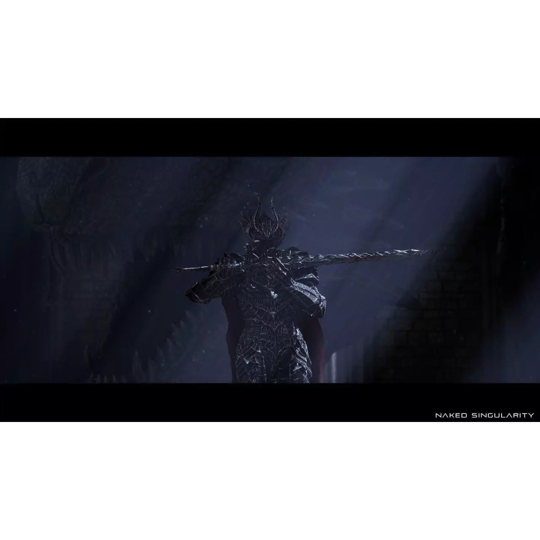 Dark Fantasy Dragon Knight 3D Model – Low Poly Game Asset, Rigged, FBX - View 12