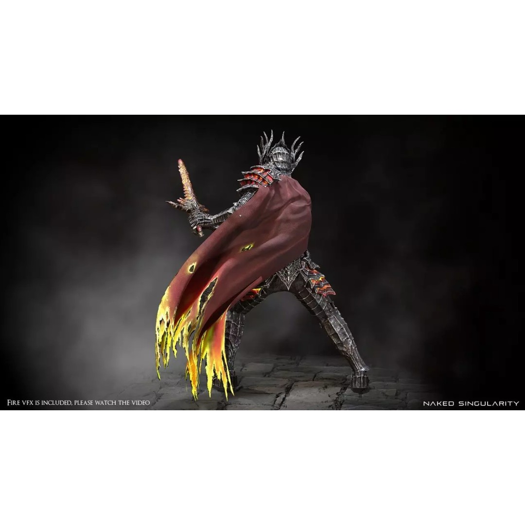 Dark Fantasy Dragon Knight 3D Model – Low Poly Game Asset, Rigged, FBX - View 13