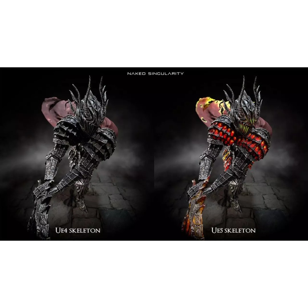 Dark Fantasy Dragon Knight 3D Model – Low Poly Game Asset, Rigged, FBX - View 18