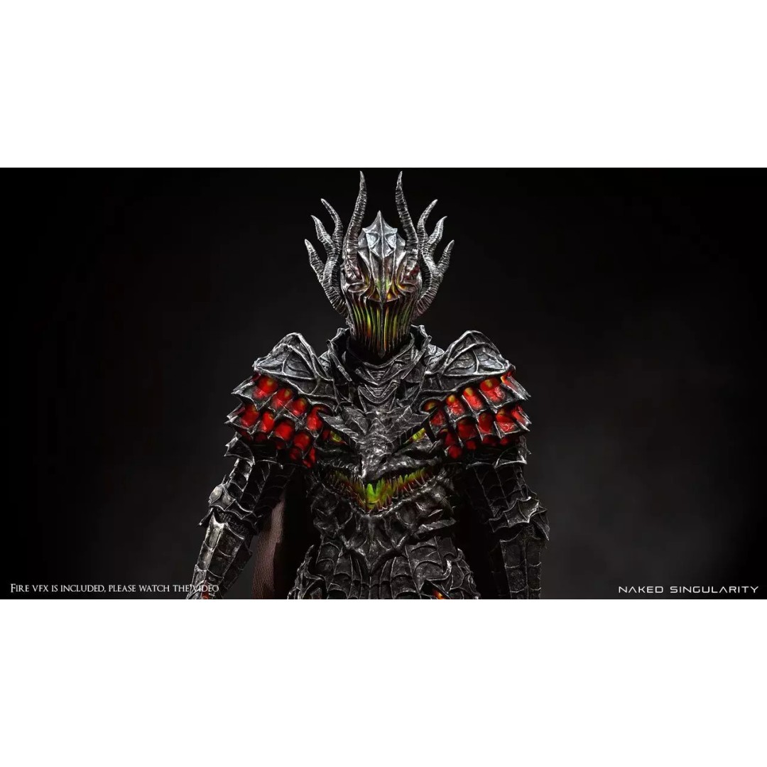 Dark Fantasy Dragon Knight 3D Model – Low Poly Game Asset, Rigged, FBX - View 3