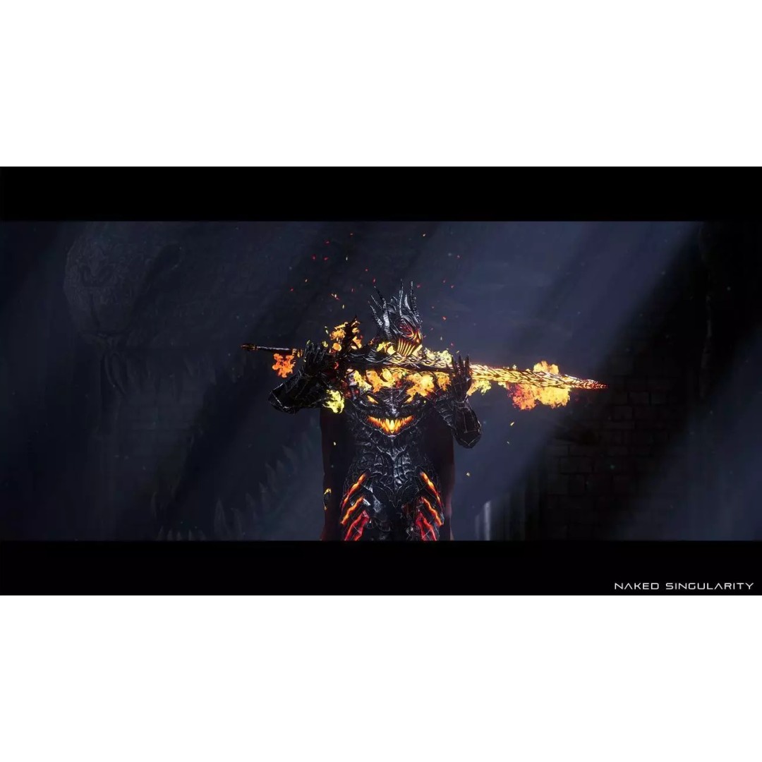 Dark Fantasy Dragon Knight 3D Model – Low Poly Game Asset, Rigged, FBX - View 8
