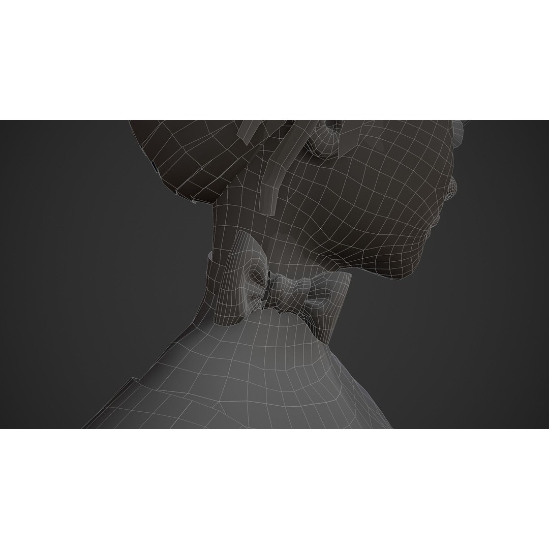 Rigged Ballerina 3D Model – Low Poly Game Ready Character, FBX