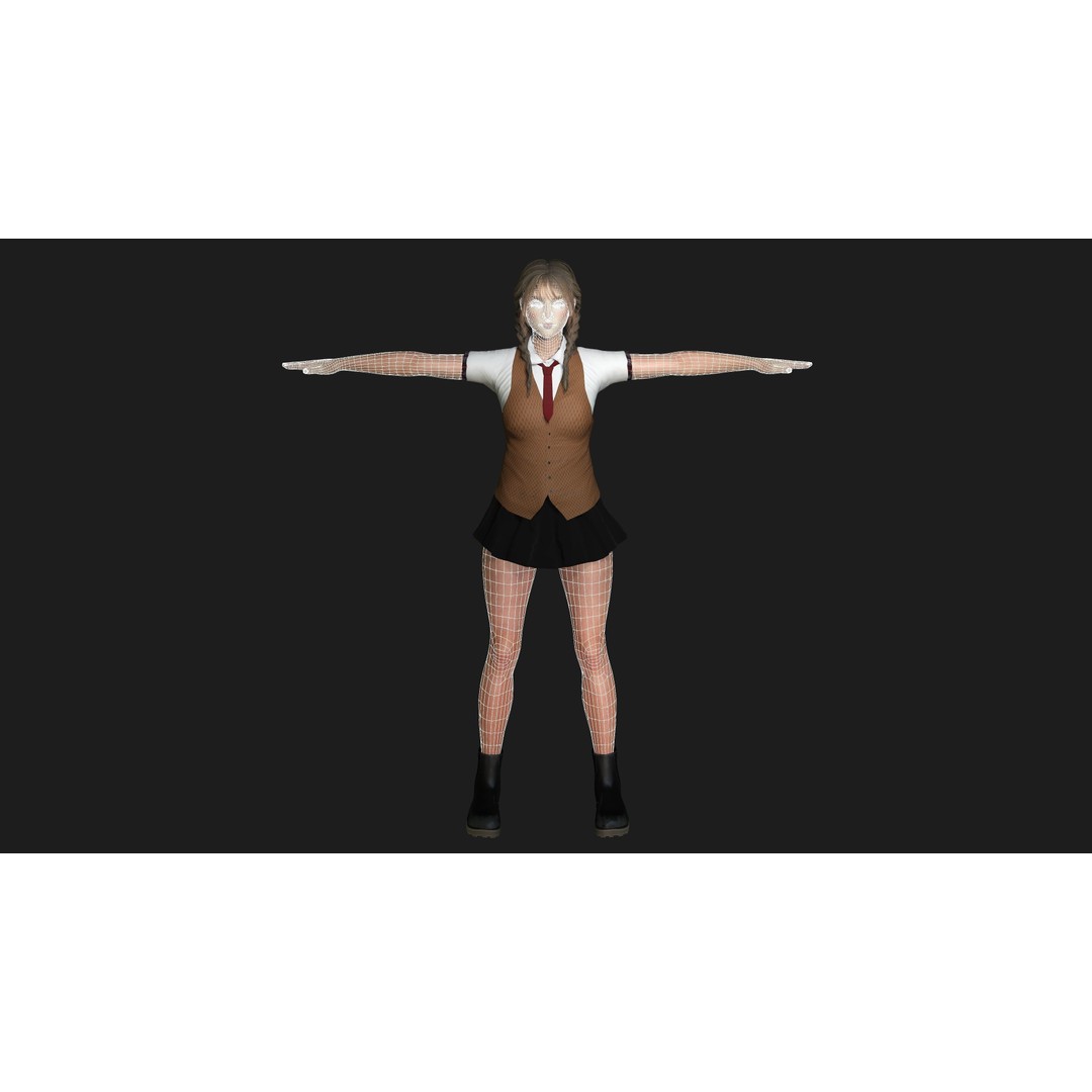 Madison 02 3D Model – Realistic Young Girl Character, Game Ready, FBX - View 21