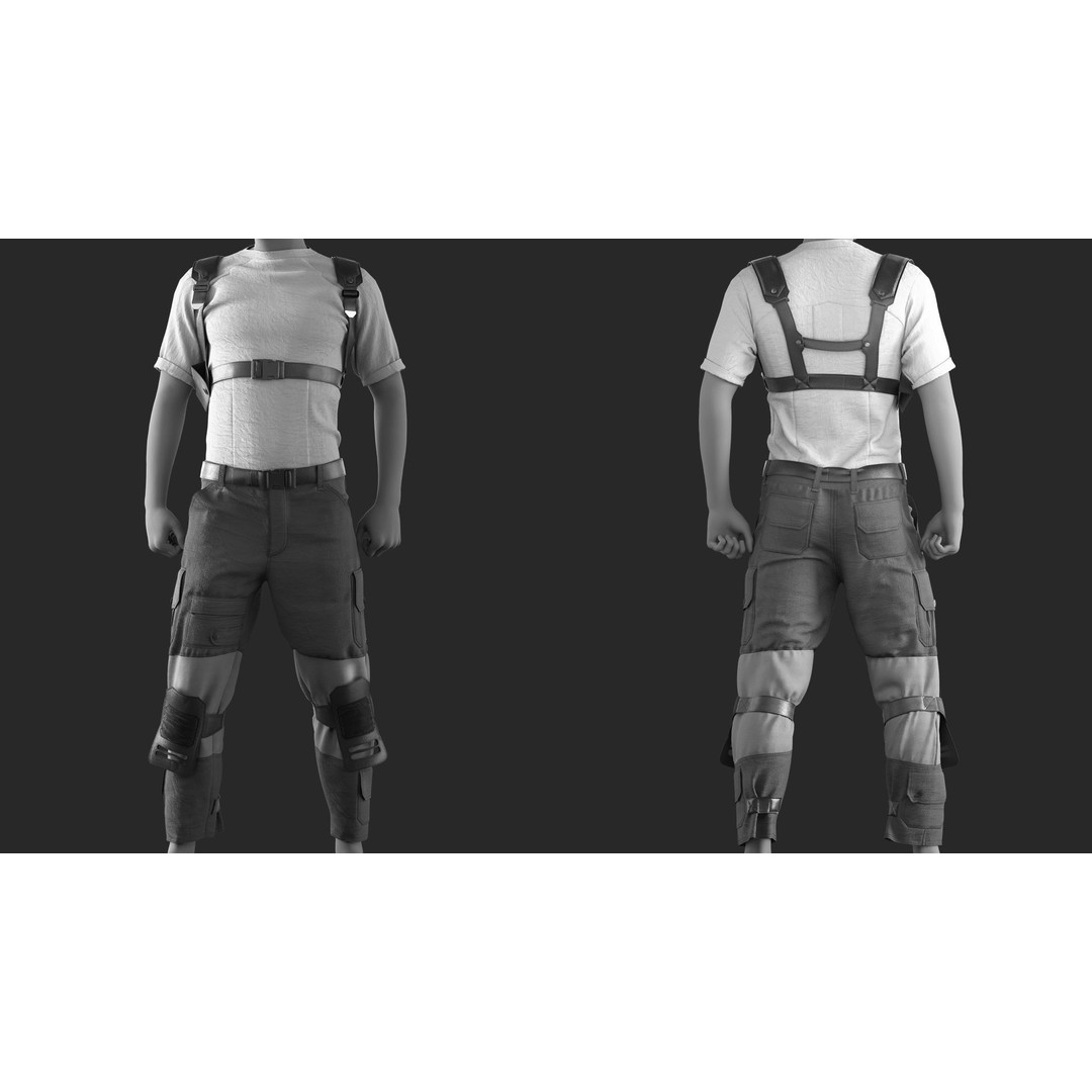 10 Outfits 3D Model – Marvelous Designer Clothing Pack, OBJ & ZPRJ - View 10