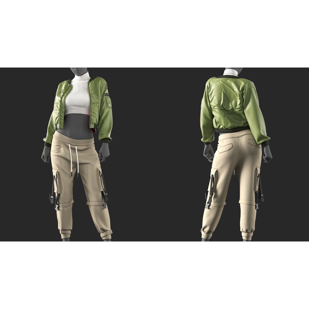 10 Outfits 3D Model – Marvelous Designer Clothing Pack, OBJ & ZPRJ - View 11