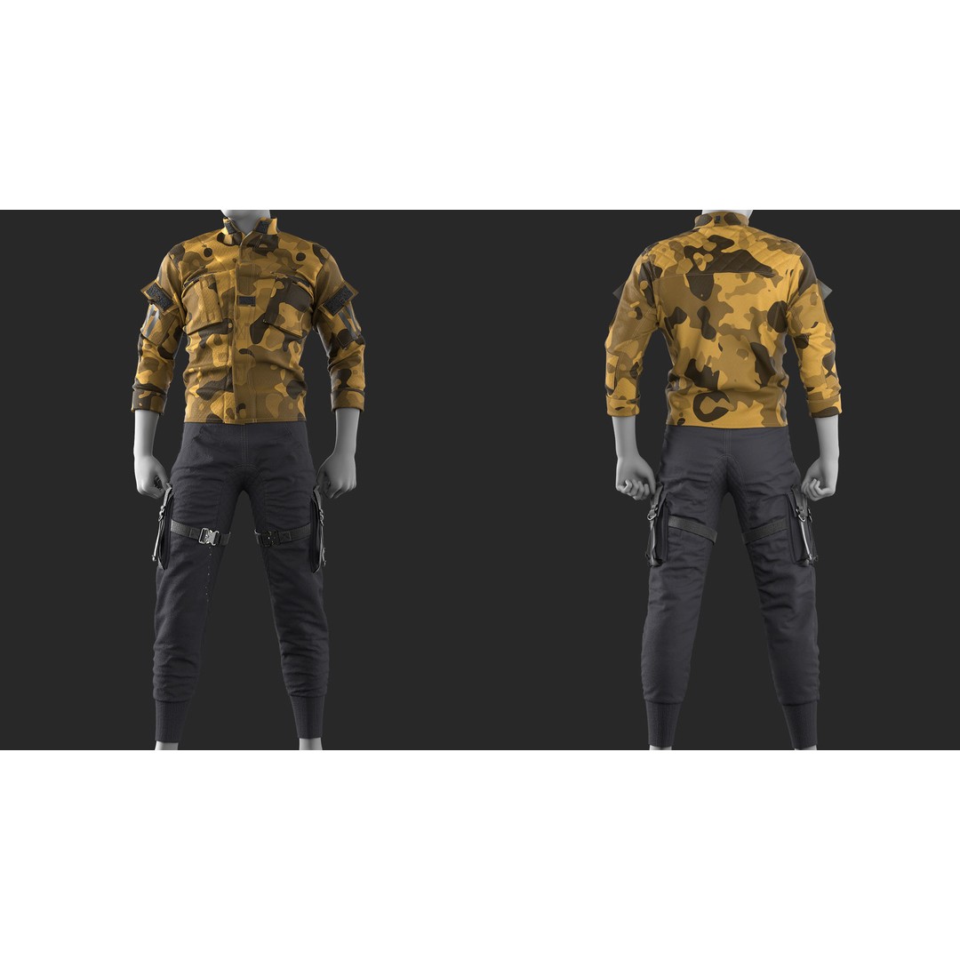 10 Outfits 3D Model – Marvelous Designer Clothing Pack, OBJ & ZPRJ - View 5