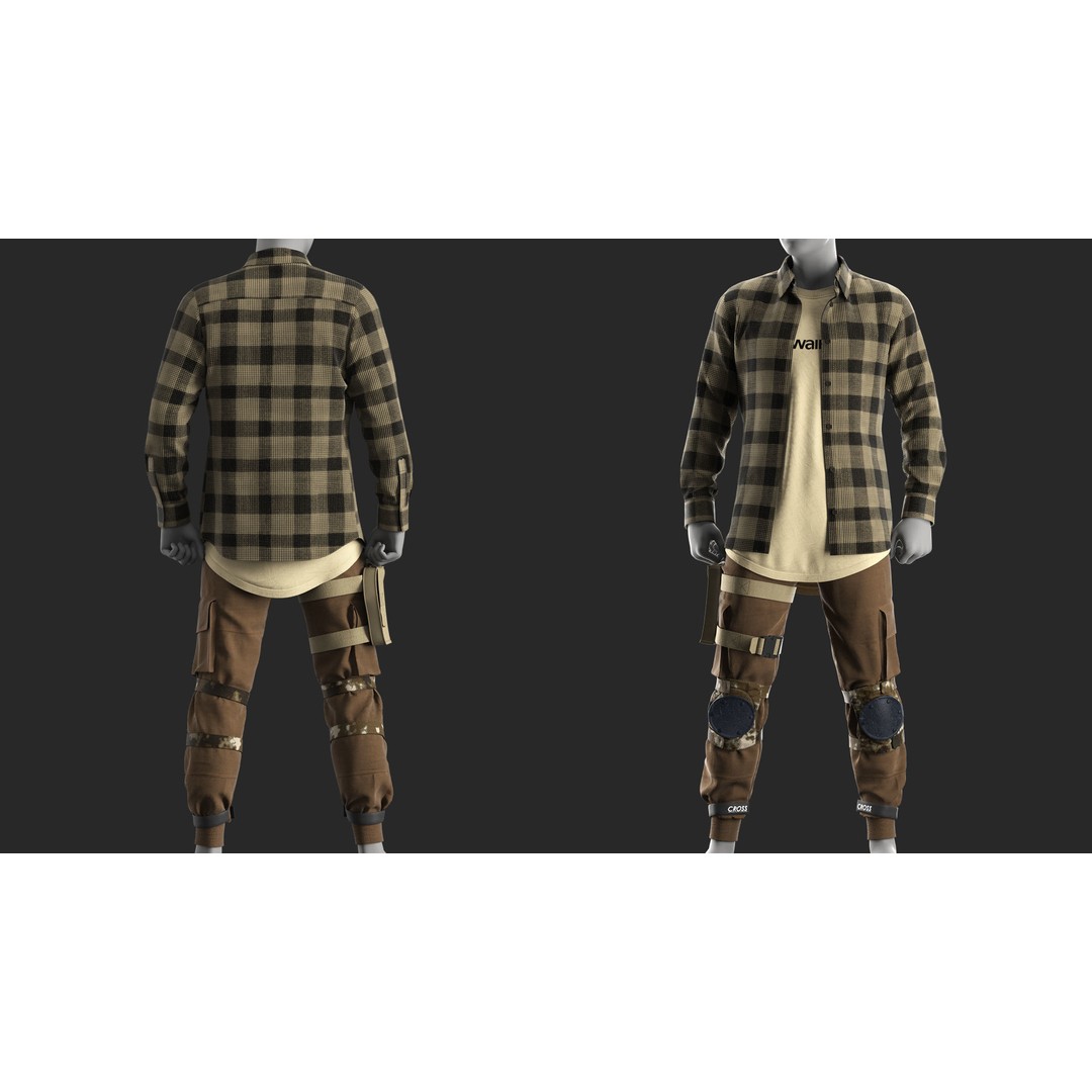 10 Outfits 3D Model – Marvelous Designer Clothing Pack, OBJ & ZPRJ - View 6
