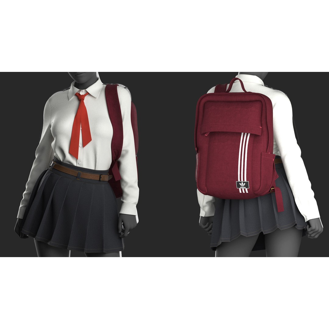 10 Outfits 3D Model – Marvelous Designer Clothing Pack, OBJ & ZPRJ - View 7