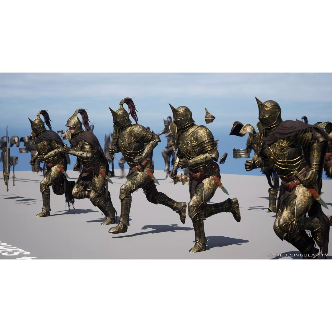 Dark Crusader Knight 3D Model – Low Poly Game-Ready Character, FBX - View 21