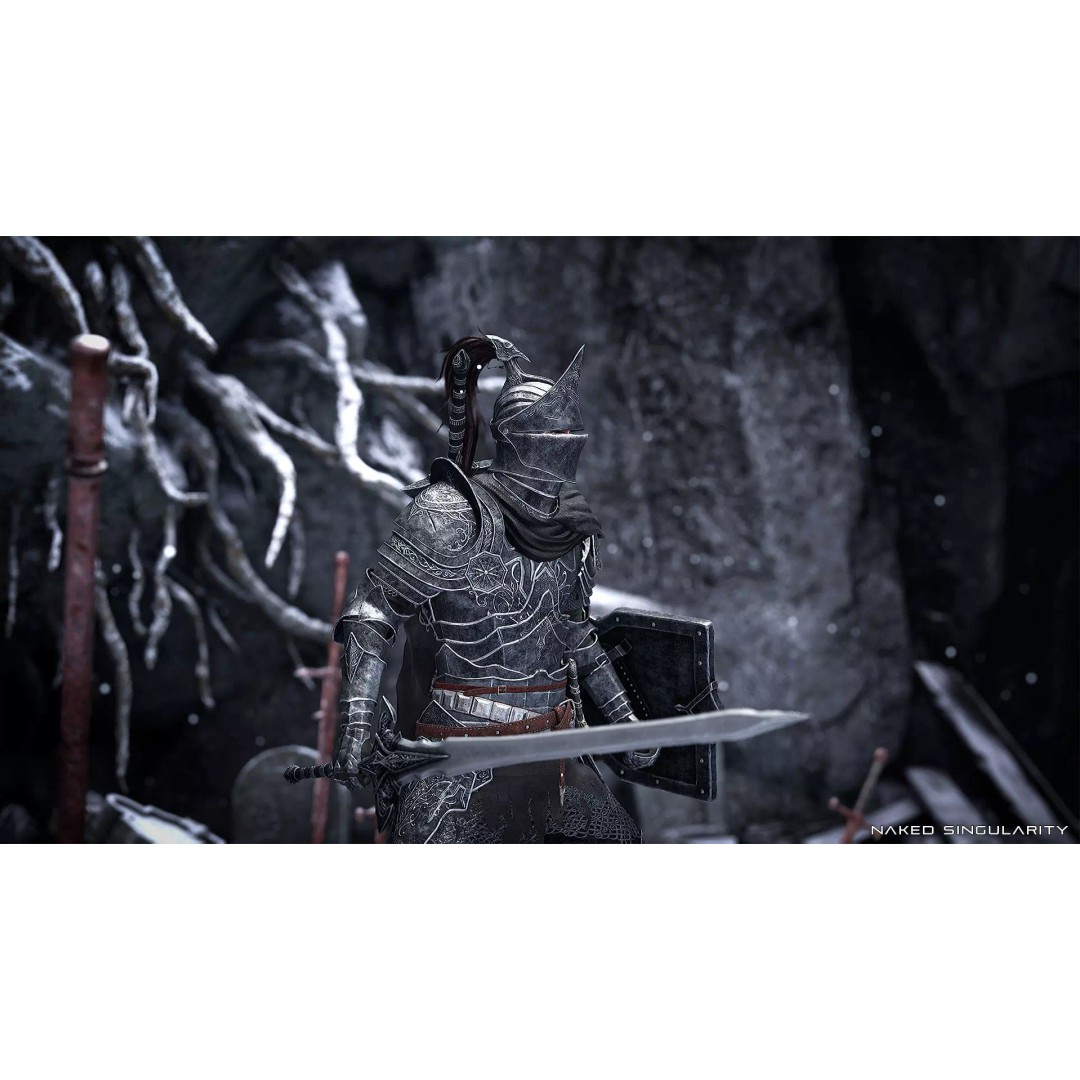 Dark Crusader Knight 3D Model – Low Poly Game-Ready Character, FBX - View 24