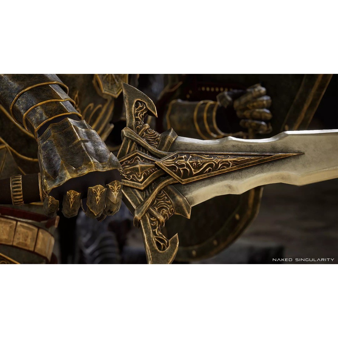 Dark Crusader Knight 3D Model – Low Poly Game-Ready Character, FBX - View 27