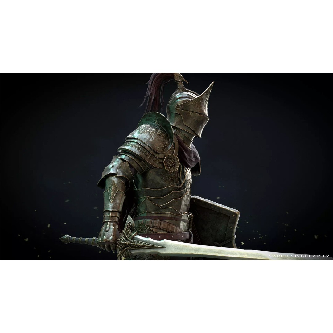 Dark Crusader Knight 3D Model – Low Poly Game-Ready Character, FBX - View 3