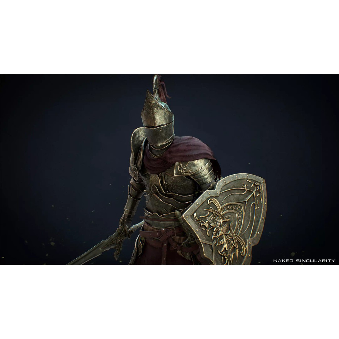 Dark Crusader Knight 3D Model – Low Poly Game-Ready Character, FBX - View 6