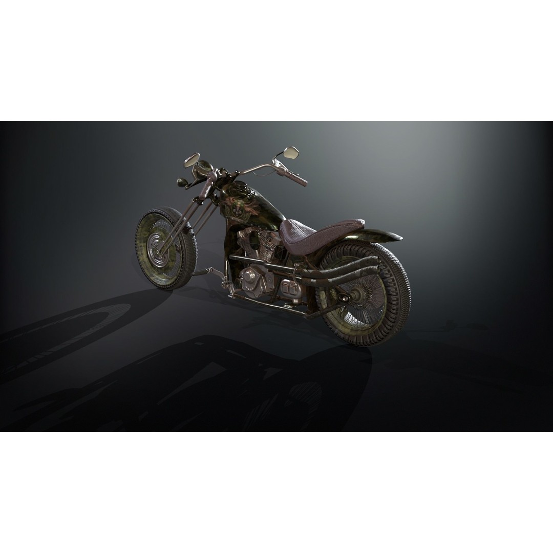 Zombie Biker 3D Model – Low Poly Character with Rigging and Animations - View 17