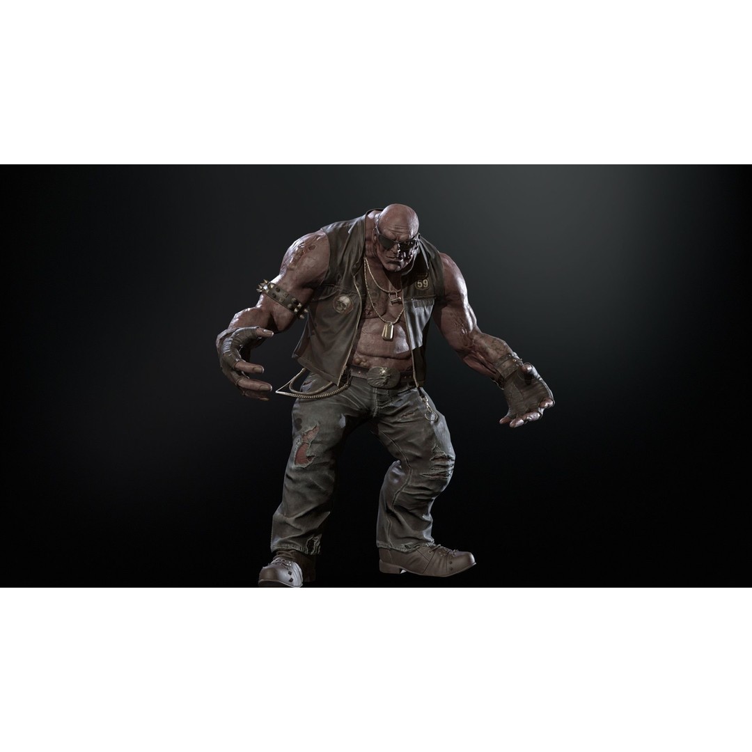 Zombie Biker 3D Model – Low Poly Character with Rigging and Animations - View 22
