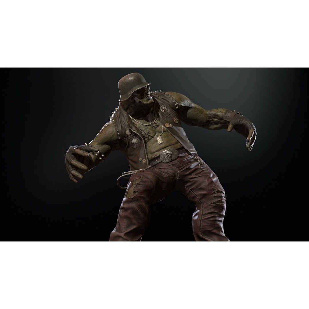 Zombie Biker 3D Model – Low Poly Character with Rigging and Animations - View 25