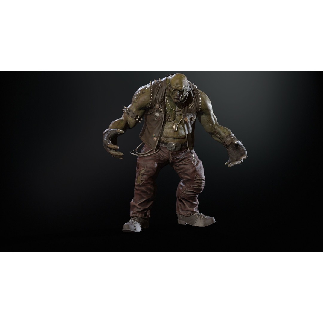 Zombie Biker 3D Model – Low Poly Character with Rigging and Animations - View 27