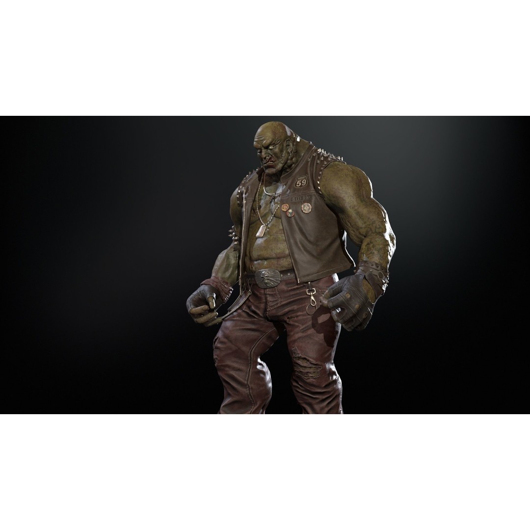 Zombie Biker 3D Model – Low Poly Character with Rigging and Animations - View 28