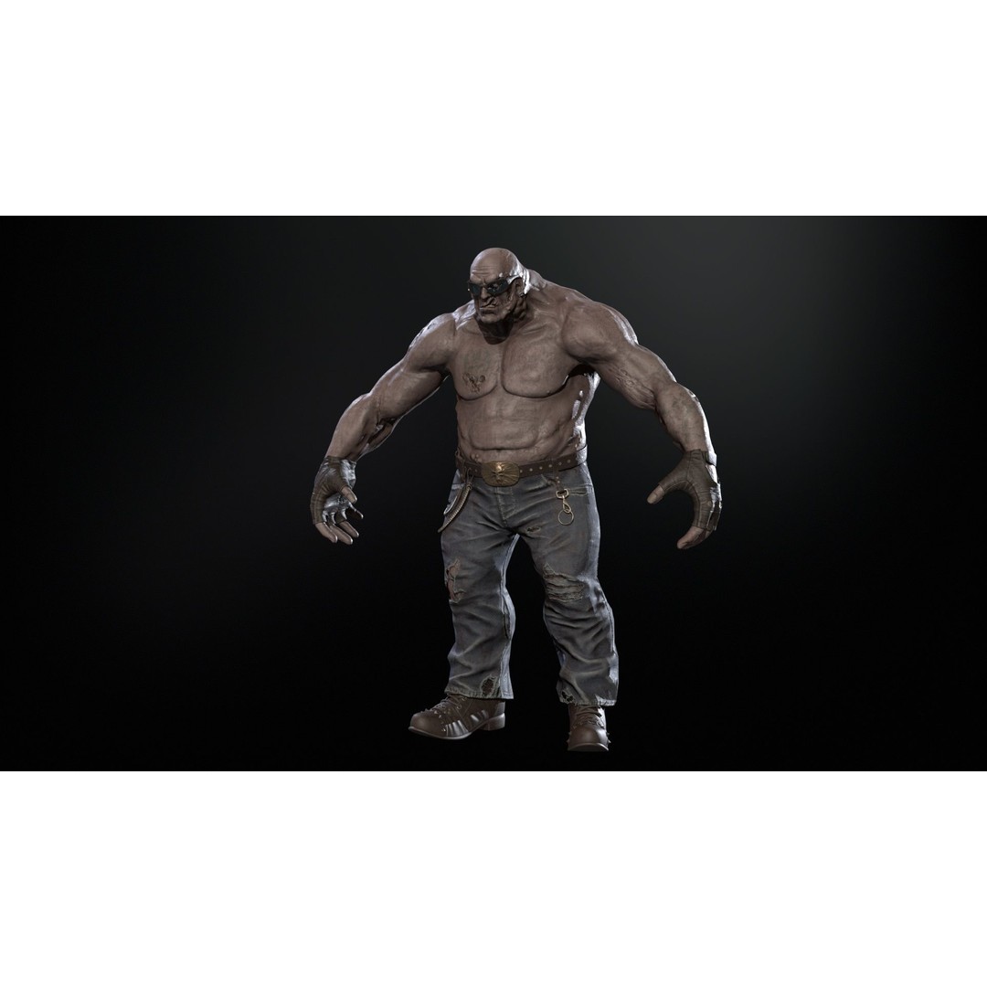 Zombie Biker 3D Model – Low Poly Character with Rigging and Animations - View 40