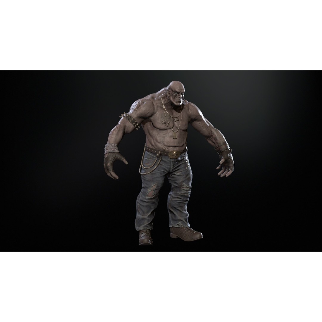 Zombie Biker 3D Model – Low Poly Character with Rigging and Animations - View 41