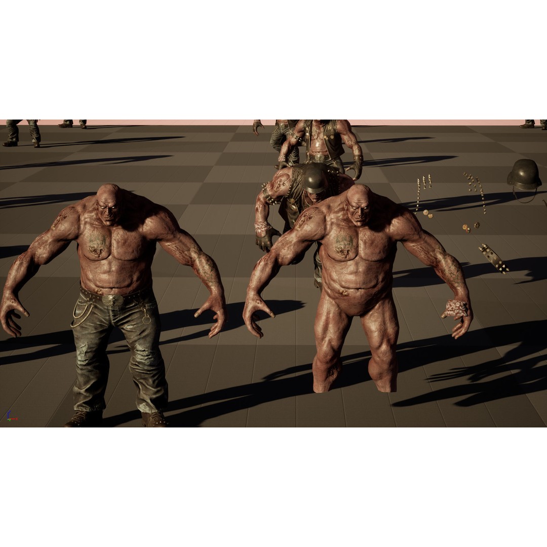 Zombie Biker 3D Model – Low Poly Character with Rigging and Animations - View 48