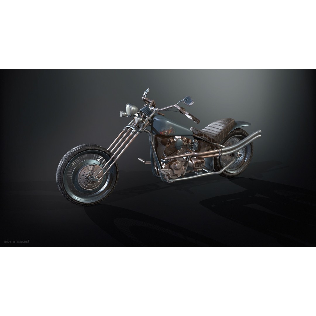 Zombie Biker 3D Model – Low Poly Character with Rigging and Animations - View 6