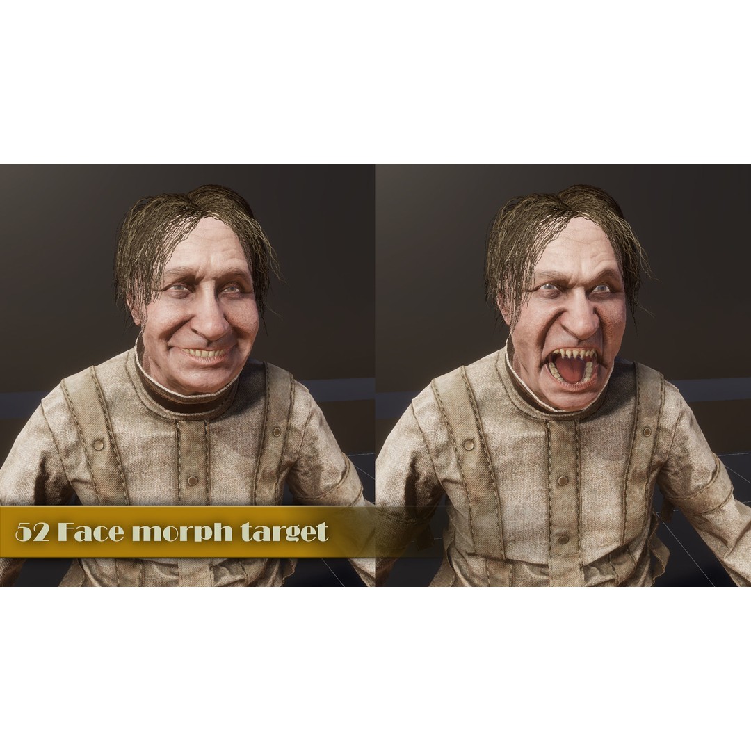 Patient Character 3D Model – Low Poly Rigged Game Asset, FBX