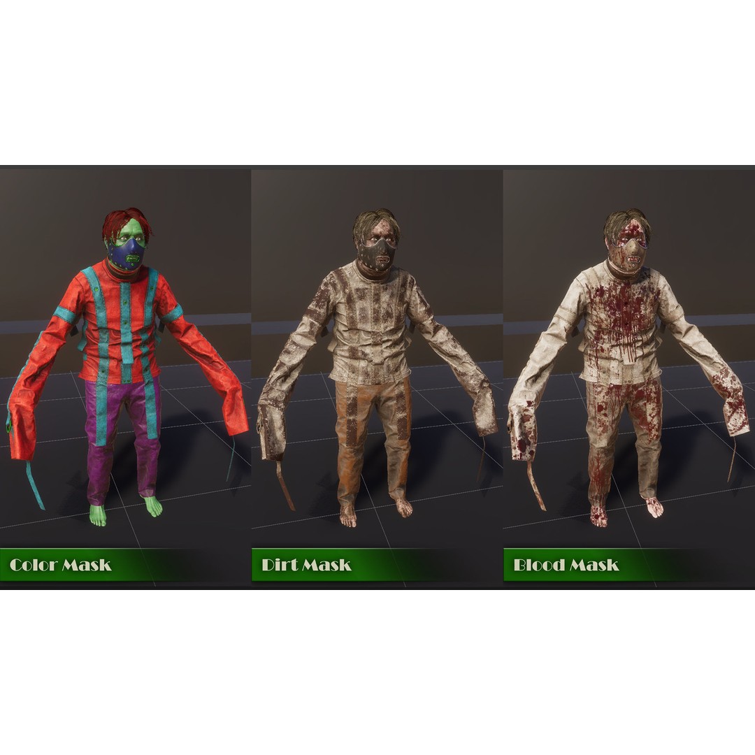 Patient Character 3D Model – Low Poly Rigged Game Asset, FBX - View 18